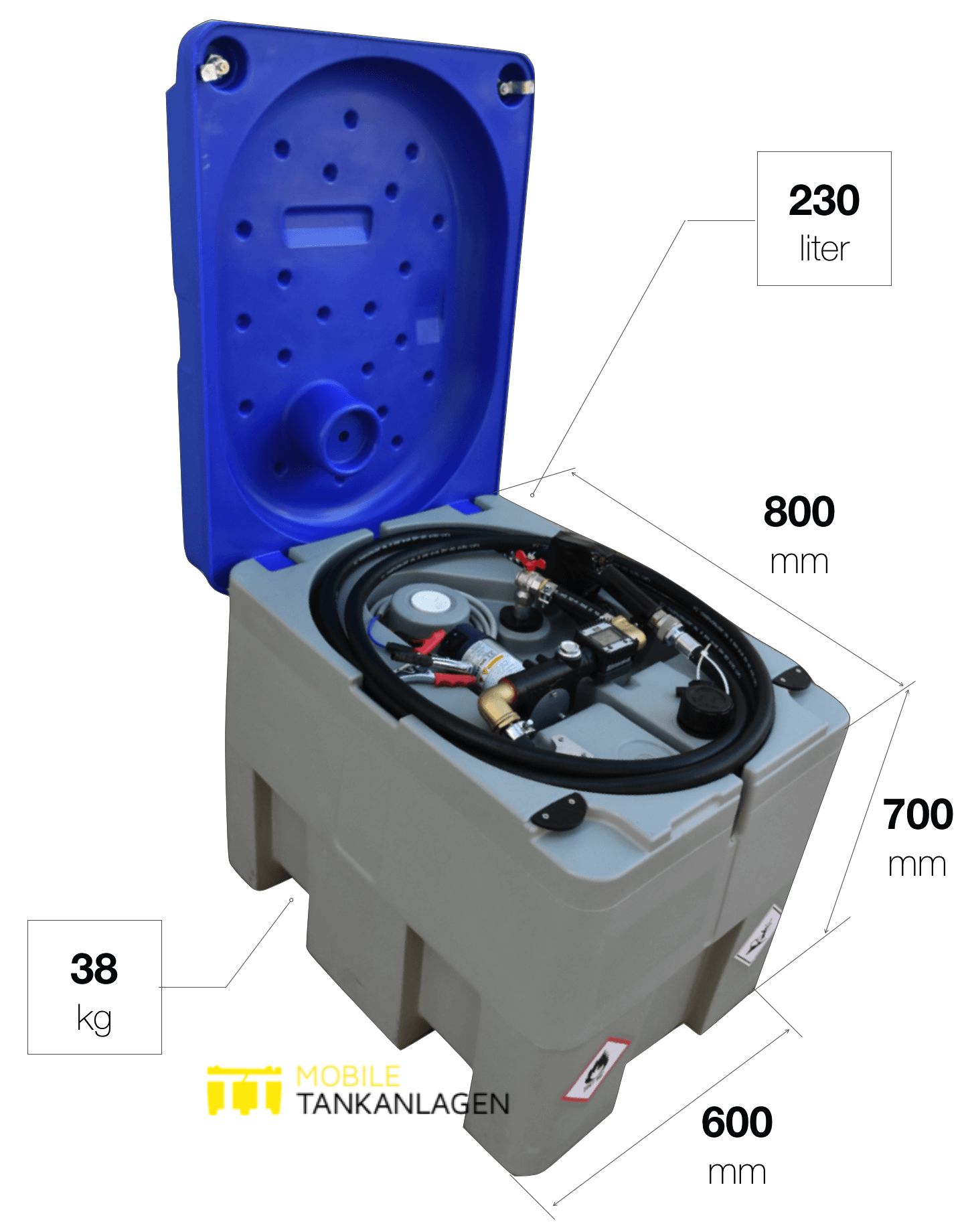 Mobile Tankanlagen für den Transport, 220 Liter